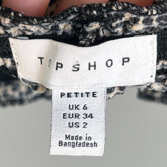 Topshop Cheetah Print Spaghetti Strap Mini Sundress/Petites Size 2 - Picture 4 of 6